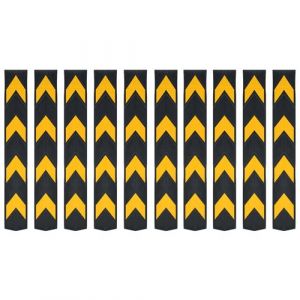 VidaXL Cornière de protection réfléchissante 10 pcs Caoutchouc 80 cm