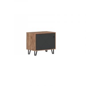 Meuble bas en bois "Bilbao" - Marron/Gris foncé - L 63 cm