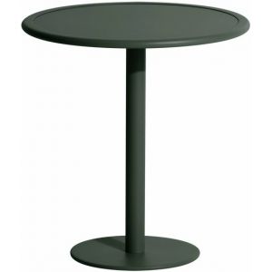 Image de Petite friture Table de bistrot ronde outdoor vert bouteille Week end