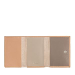 Dudu Petit portefeuille nude avec rabat et portemonnaie Naturel
