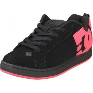DC Shoes Femme Court Graffik-Shoes for Women Basket, Black/Hot Pink, 36 EU