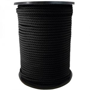 Linxor Bobine de corde tressée 3 mm x 100 m - Noir