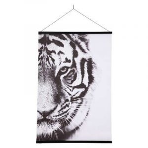 Image de Toile Suspendue Imprimée "Tigre" 73x100cm Noir Prix