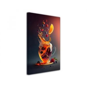 Tableau toile déco Thé fruité - Impréssion sur toile décoration murale, 50x80 cm