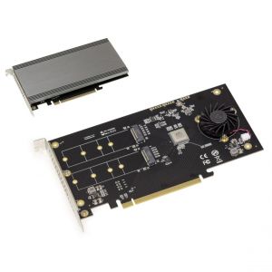 Image de Kalea Informatique Carte PCIe 3 1 16x pour 2 SSD M 2 NVMe M Key (M2 NGFF) RAID MATERIEL HARWARE 0 1 CHIPSET L 88NR2241