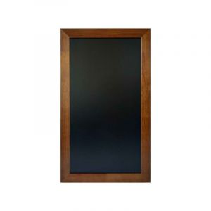 Interface Plv - Ardoise murale double face avec moulure large couleur ch&ecirc;ne, dimensions 108 x 63 cm