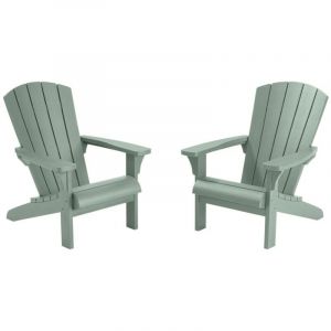 Keter Fauteuil de jardin Adirondack - Lot de 2 - vert