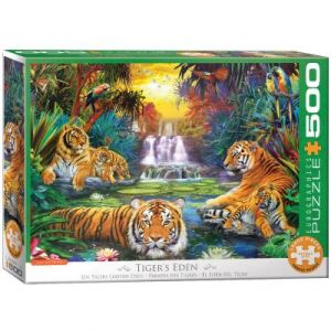 Eurographics Puzzle 500 pièces Larges : Paradis des tigres