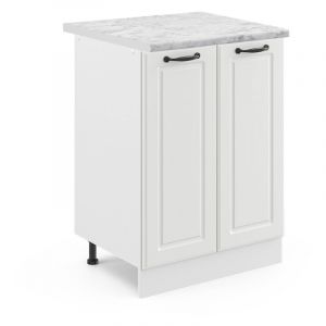 Vicco Meuble Bas De Cuisine R-Line, Blanc Campagne, 60 Cm, Pa Marbre
