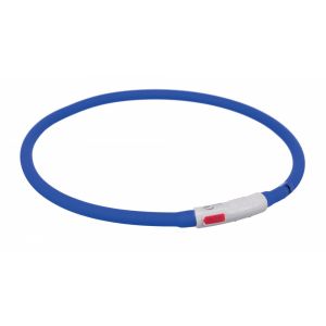Trixie Flash anneau lumineux usb - XS-XL: 70 cm/ø 10 mm, bleu royal