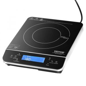 VEVOR Plaque à Induction Portable 2200 W, Plaque de Cuisson Électrique Posable avec 9 Réglages de Température, Plaque Chauffante à Induction avec Minuterie 4H, Réservation 24H, Verrouillage Enfant