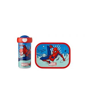 Rosti mepal Set Déjeuner Campus - Set Déjeuner pour Enfants avec Tasse et Panier-repas - Set Déjeuner pour L'école - Lavable au Lave-vaisselle et Sans BPA - 300 ml + 750 ml - Spiderman