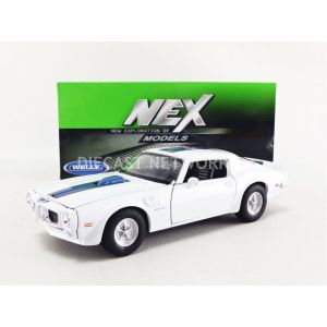 Welly Voiture Miniature de Collection 1/24 - PONTIAC Firebird Trans-Am - 1972 - White - 24075W