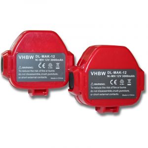 Image de Vhbw 2x Batterie Ni-MH 3000mAh (12V) pour outils UC120DA, UC120DR, UC120DRA, UC120DW, UC120DWAE, UC120DWD comme Makita