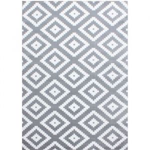 Plus SCANDINAVE - Tapis de salon moderne 160 x 230cm - Gris & Blanc - 100% Polypropylène Heatset 6mm