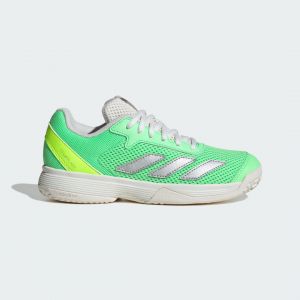 Adidas Courtflash Chaussures Toutes Surfaces Enfants - Vert, Argent