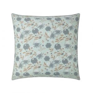Essix Taie d'oreiller en Satin de Coton, ECLOSION, 65 x 65 cm, Bleu Moyen