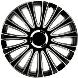 Carpoint Hubcaps Le Mans Pro 16 Inch Abs Black/Silver Set Of 4