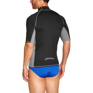 Cressi Rashguard - LW476704 Haut de combinaison UV (UPF) 50+ - Homme - Noir (Nero/Bianco) - Taille: S/2 (48)