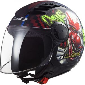 Ls2 Casque OF562 Airflow Happy Dreams Noir Mat Rouge - Taille S