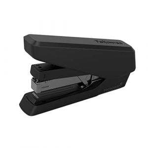 Fellowes Agrafeuse sans bourrage, capacité de 40 feuilles - Agrafeuse manuelle antibactérienne pleine-bande EasyPress LX870 - Utilisable à la fois avec des agrafes 24/6 mm et 26/6 mm - Noir