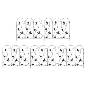 VidaXL Cl&ocirc;ture De Jardin Treillis Noir