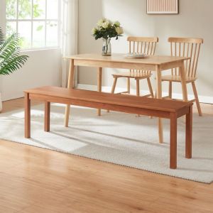 Banc de salle &agrave; manger Trerunulu 160 x 35 x 45 cm effet noyer [en.casa]