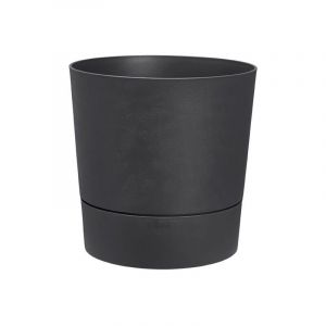 Elho Pot de fleurs rond extérieur/intérieur Ø 30 cm Aqua Care Greensense gris charbon