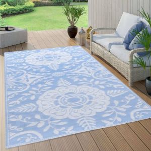 VidaXL Tapis d'extérieur Bleu azuré 80x150 cm PP