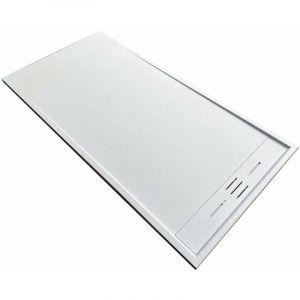 Stano Receveur de douche 90 x 120 cm extra plat salvi en SoliCast surface ardoisée blanc - Blanc