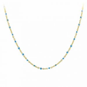 Collier femme - B2394-BLEU - Angèle M