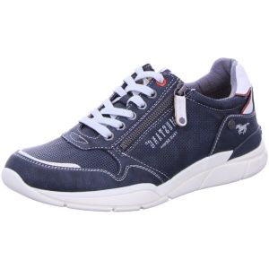 Mustang Baskets basses bleu marine et à lacets et zip latéral