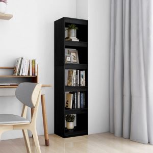 VidaXL Bibliothèque/Séparateur de pièce Noir 40x30x167,5 cm Pin massif