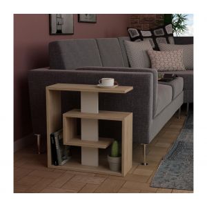 Table d'appoint SALY 57x55 cm beige/marron