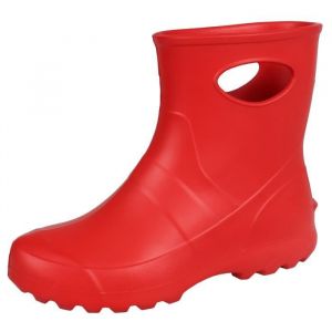 Bottes de pluie rouges LEMIGO - Type arrosoir - Semelle de bande de roulement - Gants de jardin color&eacute;s