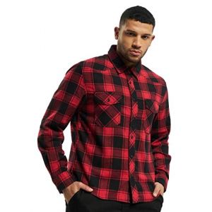 Image de Brandit Check Shirt Homme, Rouge-Noir, M