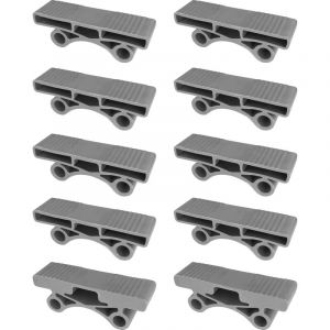 Cyclingcolors 10x Embout support de latte 38mm en caoutchouc double suspendu pour sommier tenon 11mm Souple Flexible Lit Meuble Fixation Capuchon, gris