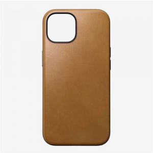 Coque en cuir moderne Nomad avec MagSafe pour iPhone 15 tan - NM01606185