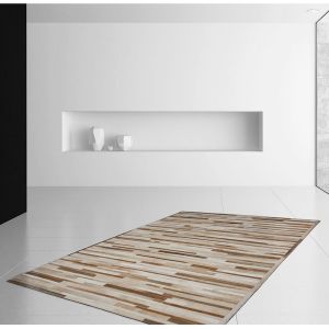 Prix Tapis Tiss&eacute; En Cuir Fait Main lavish Cr&egrave;me 160 X 230 Cm