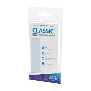 Ultimate Guard 100 pochettes refermables Classic Sleeves taille standard Transparent