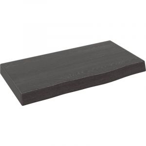 Étagère murale marron foncé 40x20x4 cm bois chêne massif traité
