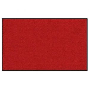 Image de Use&wash - Tapis de Porte Paillasson d'entr&eacute;e Joy Rouge 60 x 90 cm - Rouge