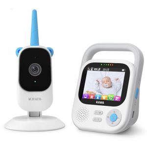 KAWA Moniteur Vidéo pour Bébé Babyphone Écran HD 5" 720p, Conversation Bidirectionnelle, Vision Nocturne, Mode VOX, Moniteur De Température, Berceuses, Portée De Transmission De 1000 Pieds