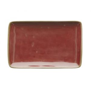 Roses et Tulipes - Concerto Rosso Malaga - Plateau Rectangulaire - 20 x 13 cm