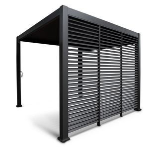 Image de Chalet et Jardin Panneau brise-vue Aluminium Pergola Bioclimatique OMBREA - 15-710399 - Anthracite Couleur Anthracite, 1m²