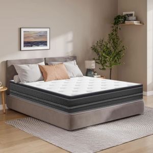 Matelas de luxe 140x200 cm, mémoire de forme, Ép 30cm, 10 zones de confort, Hypoallergénique - Matelas Ergonomique