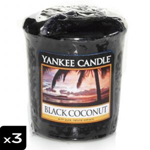 Yankee Candle 1254007E Bougie votive Noix de Coco noir 49 g Noir