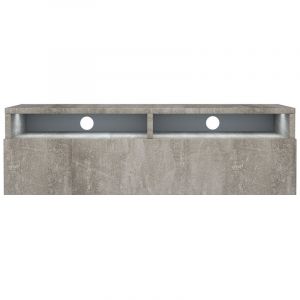 Rednaw - Meuble tv - 100 cm - béton - avec led - scandinave - moderne - Selsey