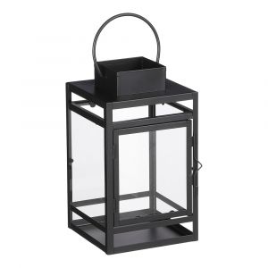 Mica Decorations Lanterne tempête - L14 x L13 x H23 cm - Noir