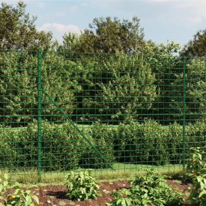 VidaXL Clôture en treillis métallique avec bride vert 1,4x25 m